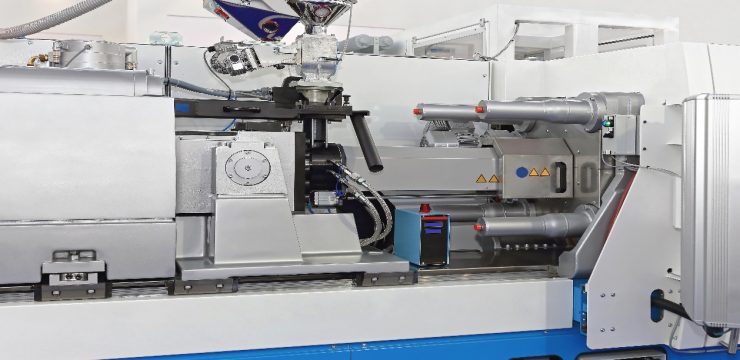 A machine that is used to make plastic parts.