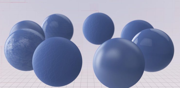 A group of blue spheres arranged in a circle.